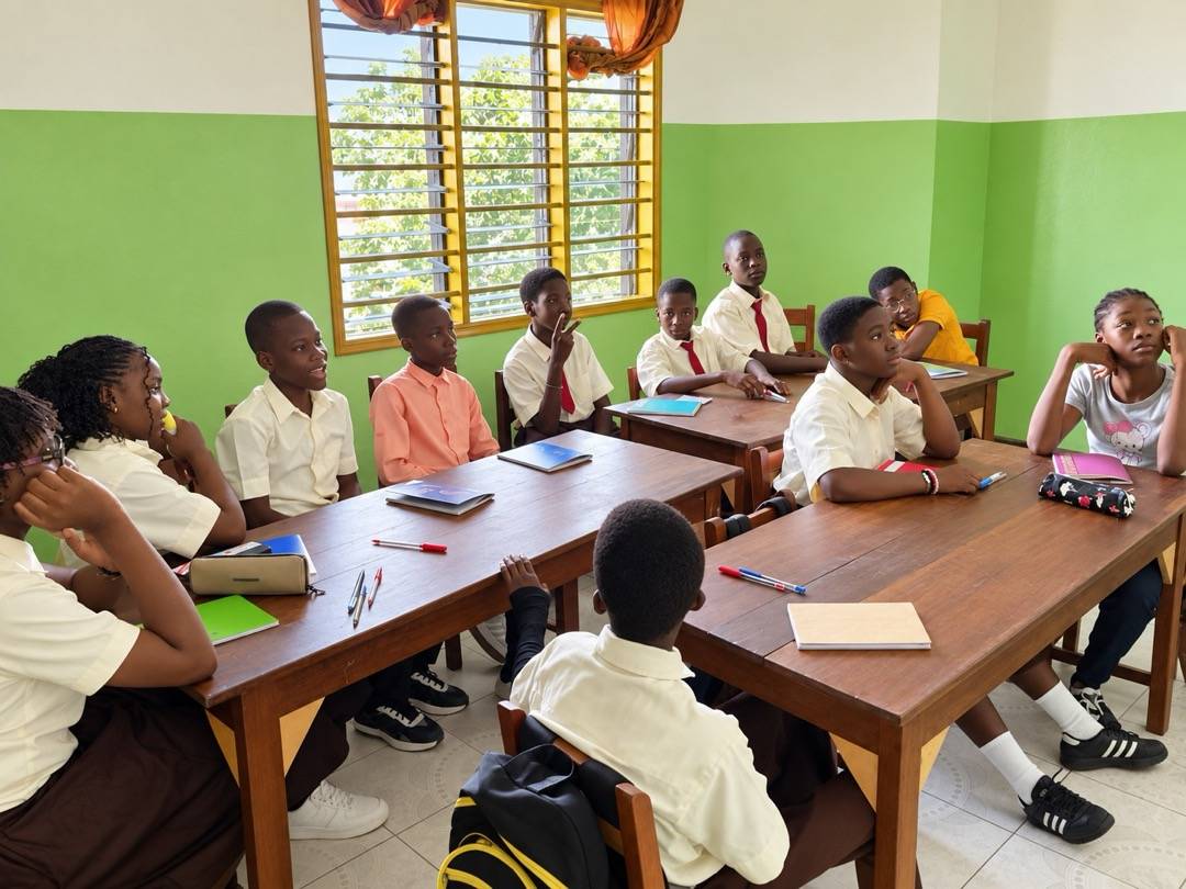 Élèves réunis en classe